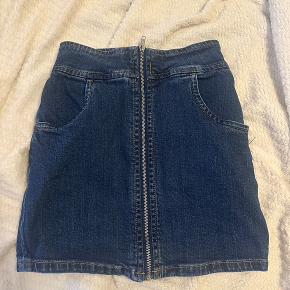 denim zip mink skirt size small - Picture 1 of 2